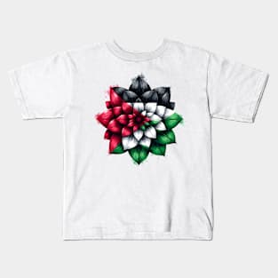 Palestinian Floral Flag Kids T-Shirt